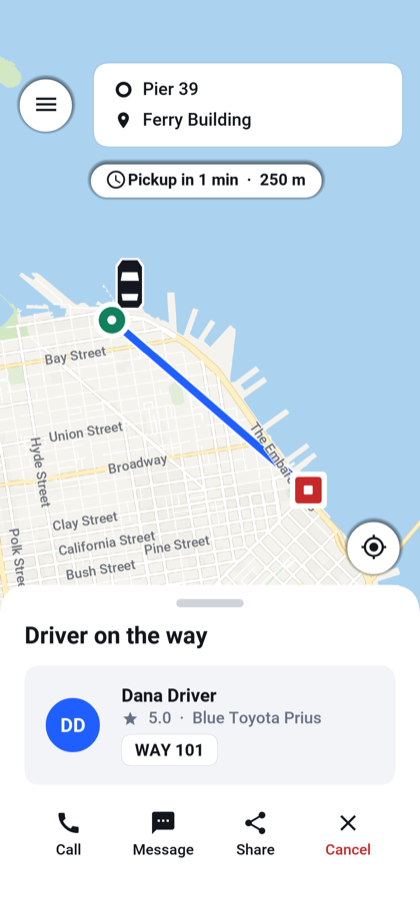 Wayline screen